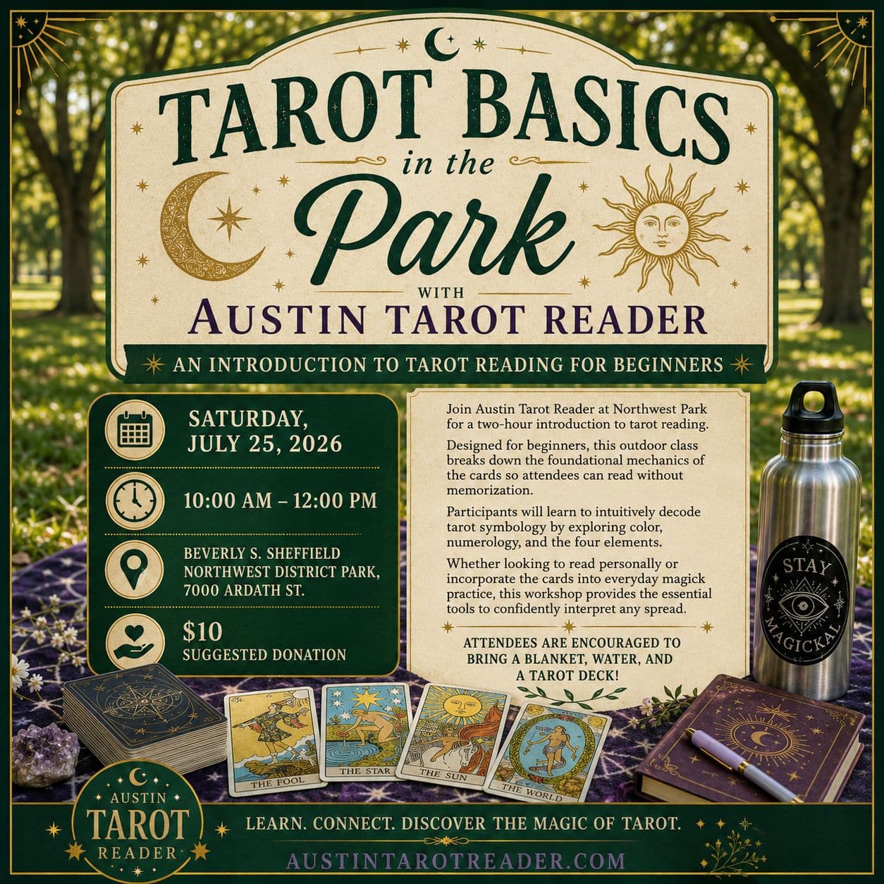 Tarot Basics in the Park with Austin Tarot Reader
