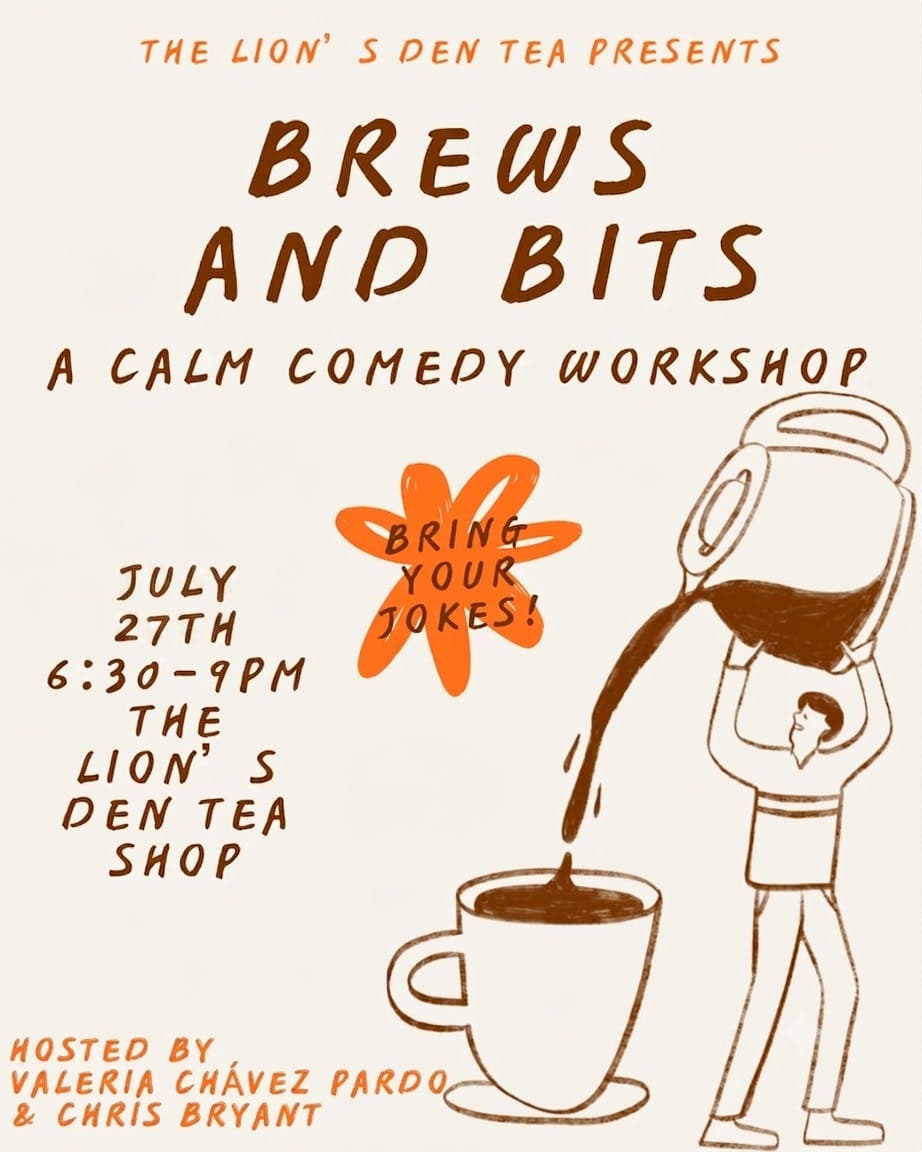 Brews and Bits: A Calm Comedy Workshop