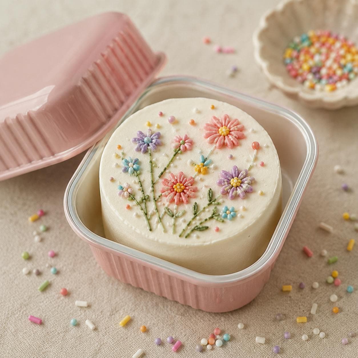 DIY Sprinkle Embroidery Cakes