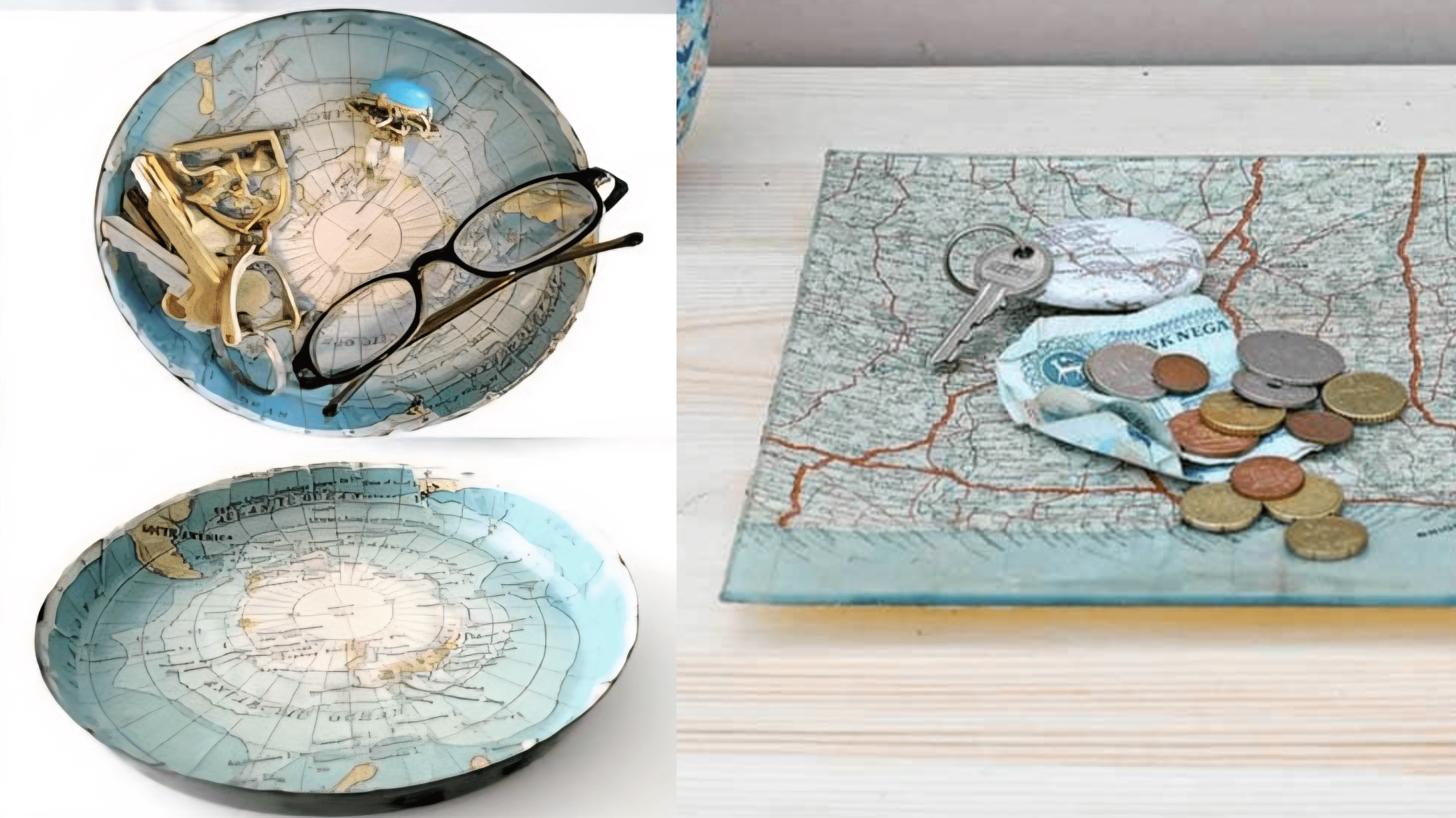 Let's Make RECYCLED MAP TRAYS 🗺️✨